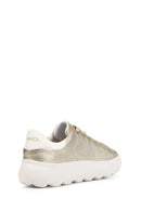 Geox Women's Gray Spherica Ec4.1 Lace-up Leather Sneaker | Derimod Geox Women's Gray Spherica Ec4.1 Lace-up Leather Sneaker | Derimod