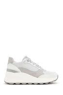 Geox Kadın Beyaz Spherica Bağcıklı Deri Sneaker | Derimod Geox Kadın Beyaz Spherica Bağcıklı Deri Sneaker | Derimod