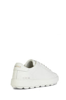 Geox Women's White Lace-Up Spherica Ecub Leather Sneaker | Derimod Geox Women's White Lace-Up Spherica Ecub Leather Sneaker | Derimod