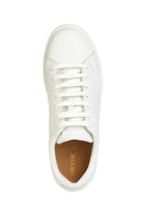 Geox Women's White Lace-Up Spherica Ecub Leather Sneaker | Derimod Geox Women's White Lace-Up Spherica Ecub Leather Sneaker | Derimod