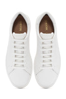 Geox Women's White Lace-Up Spherica Ecub Leather Sneaker | Derimod Geox Women's White Lace-Up Spherica Ecub Leather Sneaker | Derimod