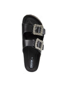 Geox Women Black D Brionia Ra - Nappa Stone Leather Slippers | Derimod Geox Women Black D Brionia Ra - Nappa Stone Leather Slippers | Derimod