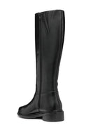 Geox Women Black D Walk Pleasure D - Smo.Lea Zippered Leather Boot | Derimod Geox Women Black D Walk Pleasure D - Smo.Lea Zippered Leather Boot | Derimod