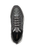 Geox Woman Grey Laced Thick Soled Fabric Sneakers | Derimod Geox Woman Grey Laced Thick Soled Fabric Sneakers | Derimod