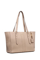 Geox Women Mink Milleiny Classic Leather Shoulder Bag | Derimod Geox Women Mink Milleiny Classic Leather Shoulder Bag | Derimod