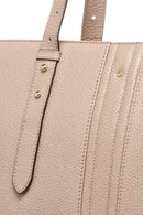 Geox Women Mink Milleiny Classic Leather Shoulder Bag | Derimod Geox Women Mink Milleiny Classic Leather Shoulder Bag | Derimod