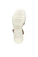 Geox Women Beige Meliconia Wedge Heel Leather Sandal | Derimod Geox Women Beige Meliconia Wedge Heel Leather Sandal | Derimod