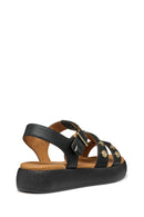 Geox Women Black D Camalei E Metal Detailed Thick Soled Sandal | Derimod Geox Women Black D Camalei E Metal Detailed Thick Soled Sandal | Derimod