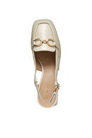 Geox Women Beige Coronilla Open Back Thick Heeled Leather Shoe | Derimod Geox Women Beige Coronilla Open Back Thick Heeled Leather Shoe | Derimod