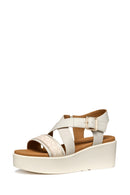 Geox Women Beige Damen D Xand 2.2s Thick Sole Leather Sandal | Derimod Geox Women Beige Damen D Xand 2.2s Thick Sole Leather Sandal | Derimod