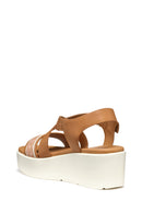 Geox Women Camel D Xand 2.2s Thick Sole Leather Sandals | Derimod Geox Women Camel D Xand 2.2s Thick Sole Leather Sandals | Derimod