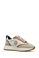 Geox Women Beige D Amabel Lace-Up Thick-Soled Leather Sneaker | Derimod Geox Women Beige D Amabel Lace-Up Thick-Soled Leather Sneaker | Derimod