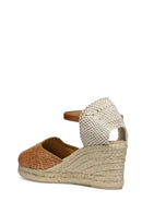 Geox Women Camel Gelsa Low Ankle Buckle Wedge Heel Braided Leather Espadrille | Derimod Geox Women Camel Gelsa Low Ankle Buckle Wedge Heel Braided Leather Espadrille | Derimod