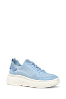 Geox Women Blue D Nebula 2.0 X A Lace-Up Thick-Soled Fabric Sneaker | Derimod Geox Women Blue D Nebula 2.0 X A Lace-Up Thick-Soled Fabric Sneaker | Derimod