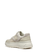 Geox Women Beige Nebula 2.0 X B Lace-Up Thick-Soled Leather Sneaker | Derimod Geox Women Beige Nebula 2.0 X B Lace-Up Thick-Soled Leather Sneaker | Derimod