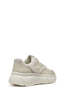 Geox Women Beige Nebula 2.0 X B Lace-Up Thick-Soled Leather Sneaker | Derimod Geox Women Beige Nebula 2.0 X B Lace-Up Thick-Soled Leather Sneaker | Derimod