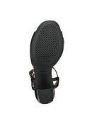 Geox Women Black D New Eraklia 80 Ankle Buckle Thick Heel Leather Sandal | Derimod Geox Women Black D New Eraklia 80 Ankle Buckle Thick Heel Leather Sandal | Derimod