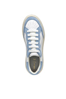 Geox Women White Spherica Ec4.1 Lace-Up Thick-Soled Leather Sneaker | Derimod Geox Women White Spherica Ec4.1 Lace-Up Thick-Soled Leather Sneaker | Derimod