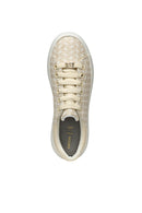 Geox Women Beige Spherica Ec4.1 Lace-Up Patterned Thick-Soled Sneaker | Derimod Geox Women Beige Spherica Ec4.1 Lace-Up Patterned Thick-Soled Sneaker | Derimod