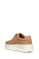 Geox Women Beige Spherica Ecub-2 Thick Soled Leather Sneaker | Derimod Geox Women Beige Spherica Ecub-2 Thick Soled Leather Sneaker | Derimod