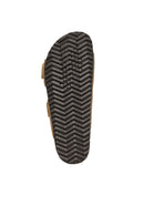 Geox Women Beige Brionia R Double Buckle Suede Leather Slippers | Derimod Geox Women Beige Brionia R Double Buckle Suede Leather Slippers | Derimod