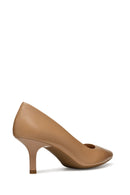 Geox Kadın Bej Kleopy İnce Topuklu Deri Stiletto | Derimod Geox Kadın Bej Kleopy İnce Topuklu Deri Stiletto | Derimod