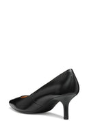 Geox Women Black Kleopy Thin Heeled Leather Stiletto | Derimod Geox Women Black Kleopy Thin Heeled Leather Stiletto | Derimod