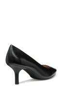 Geox Women Black Kleopy Thin Heeled Leather Stiletto | Derimod Geox Women Black Kleopy Thin Heeled Leather Stiletto | Derimod