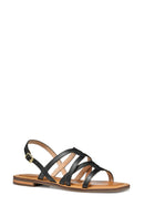 Geox Kadın Siyah Sozy Arkadan Tokalı Deri Sandalet | Derimod Geox Kadın Siyah Sozy Arkadan Tokalı Deri Sandalet | Derimod