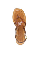 Geox Women Camel Sozy Toe Leather Sandal | Derimod Geox Women Camel Sozy Toe Leather Sandal | Derimod