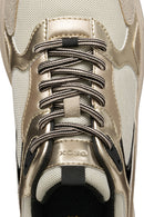 Geox Women Beige D Zarvıa A - Mesh+Pearl.Gbk Lace-Up Thick Sole Leather Sneaker | Derimod Geox Women Beige D Zarvıa A - Mesh+Pearl.Gbk Lace-Up Thick Sole Leather Sneaker | Derimod