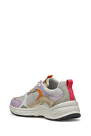 Geox Women's Multi-Colored Zarvia Lace-Up Thick-Soled Leather Sneaker | Derimod Geox Women's Multi-Colored Zarvia Lace-Up Thick-Soled Leather Sneaker | Derimod