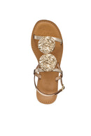 Geox Kadın Altın D Maddalusiac Tokalı Deri Sandalet | Derimod Geox Kadın Altın D Maddalusiac Tokalı Deri Sandalet | Derimod