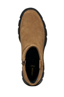 Geox Women Tan D Pluette Zippered Thick Sole Suede Leather Boots | Derimod Geox Women Tan D Pluette Zippered Thick Sole Suede Leather Boots | Derimod