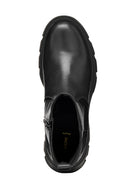 Geox Women Black D Pluette Zippered Thick Sole Leather Boot | Derimod Geox Women Black D Pluette Zippered Thick Sole Leather Boot | Derimod