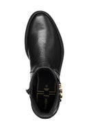 Geox Women Black D Walk Pleasure A - Goat Lea Zippered Leather Boot | Derimod Geox Women Black D Walk Pleasure A - Goat Lea Zippered Leather Boot | Derimod