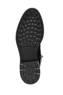 Geox Women Black D Walk Pleasure A - Goat Lea Zippered Leather Boot | Derimod Geox Women Black D Walk Pleasure A - Goat Lea Zippered Leather Boot | Derimod