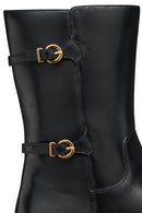 Geox Kadın Siyah D Serılda B - Smo.Lea Fermuarlı Tokalı Deri Çizme | Derimod Geox Kadın Siyah D Serılda B - Smo.Lea Fermuarlı Tokalı Deri Çizme | Derimod