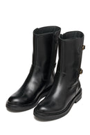 Geox Kadın Siyah D Serılda B - Smo.Lea Fermuarlı Tokalı Deri Çizme | Derimod Geox Kadın Siyah D Serılda B - Smo.Lea Fermuarlı Tokalı Deri Çizme | Derimod