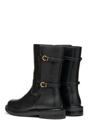 Geox Kadın Siyah D Serılda B - Smo.Lea Fermuarlı Tokalı Deri Çizme | Derimod Geox Kadın Siyah D Serılda B - Smo.Lea Fermuarlı Tokalı Deri Çizme | Derimod