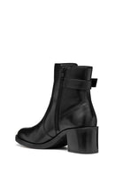 Geox Kadın Siyah D Serılda 60 A - Smo.Lea Tokalı Fermuarlı Topuklu Deri Bot | Derimod Geox Kadın Siyah D Serılda 60 A - Smo.Lea Tokalı Fermuarlı Topuklu Deri Bot | Derimod