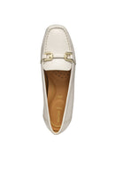 Geox Women Beige Annytah Moc Buckle Leather Loafer | Derimod Geox Women Beige Annytah Moc Buckle Leather Loafer | Derimod