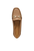 Geox Women Beige Annytah Moc Buckle Leather Loafer | Derimod Geox Women Beige Annytah Moc Buckle Leather Loafer | Derimod