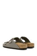 Birkenstock Men's Gray Double Buckle Arizona Eva Slippers | Derimod Birkenstock Men's Gray Double Buckle Arizona Eva Slippers | Derimod