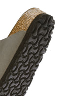 Birkenstock Men's Gray Double Buckle Arizona Eva Slippers | Derimod Birkenstock Men's Gray Double Buckle Arizona Eva Slippers | Derimod