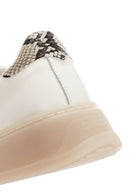 Alberto Guardiani Kadın Bej New Era Bağcıklı Deri Sneaker | Derimod Alberto Guardiani Kadın Bej New Era Bağcıklı Deri Sneaker | Derimod