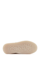 Alberto Guardiani Women's Beige New Era Lace-Up Leather Sneakers | Derimod Alberto Guardiani Women's Beige New Era Lace-Up Leather Sneakers | Derimod