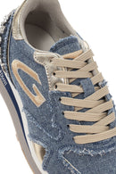 Alberto Guardiani Kadın Mavi Wen Kalın Tabanlı Bağcıklı Taşlı Sneaker | Derimod Alberto Guardiani Kadın Mavi Wen Kalın Tabanlı Bağcıklı Taşlı Sneaker | Derimod