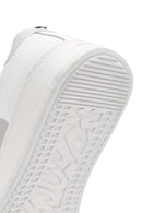 Alberto Guardiani Kadın Beyaz New Era Bağcıklı Deri Sneaker | Derimod Alberto Guardiani Kadın Beyaz New Era Bağcıklı Deri Sneaker | Derimod