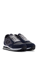 Alberto Guardiani Men's Navy Blue Gray Wen Thick Soled Sneaker | Derimod Alberto Guardiani Men's Navy Blue Gray Wen Thick Soled Sneaker | Derimod